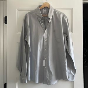 NWT Brooks Brothers Regent Fit button-down shirt (light gray)
